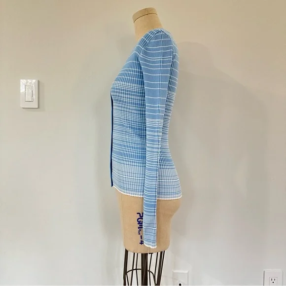 STAUD Color Block Ribbed Cardigan Sweater - Picture 7 of 11